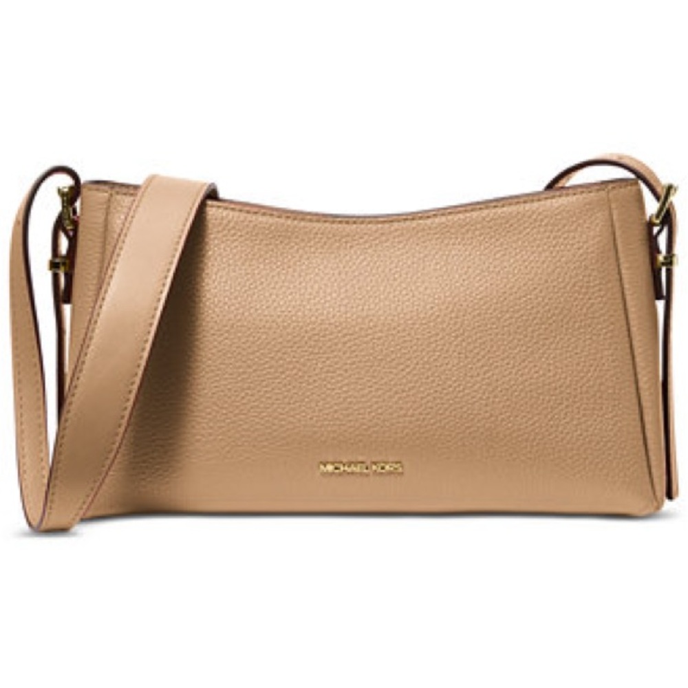 Michael Kors Pebbled Leather Shoulder Bag in Tan